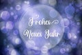 Text Frohes Neues Jahr, Means Happy New Year, Purple Christmas Background