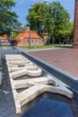 Text in front of the Landschaftshaus building in Aurich