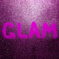 Text Glitter Glam Minimal Design