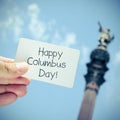 Text Happy Columbus Day