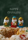 Text happy epiphany and the three kings