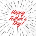 The text `happy fathers day!`, written on white background with pattern of screws, nails, metal shavings Royalty Free Stock Photo