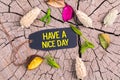 The text have a nice day in tag Royalty Free Stock Photo