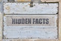 Text Hidden Facts Royalty Free Stock Photo