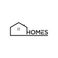 text Homes logo design concept