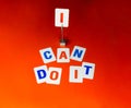 Text I can do it from cards on red background Royalty Free Stock Photo