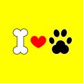 Text I love dogs Royalty Free Stock Photo