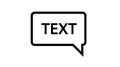Text Icon. Vector isolated editable black and white ilustration Royalty Free Stock Photo