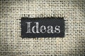 Text Ideas on paper black has Cotton yarn background you can apply to your product.