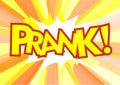 Text illustration of Prank image stock