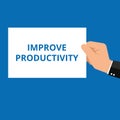 text Improve Productivity Royalty Free Stock Photo