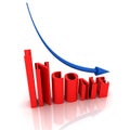 Text Income down Royalty Free Stock Photo