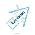 Text Innovation. Business concept . Data protection and secure elements inforgaphic set