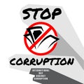Lettering stop corruption day vector for International Anti Corruption Day and international day against corruption poster design