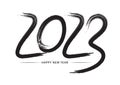2023 text logo. Hand sketched numbers of new year. New year 2023 lettering . Vector template
