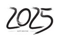2025 text logo. Hand sketched numbers of new year. New year 2023 lettering . Vector template Royalty Free Stock Photo