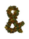 Text Made Out Of Autumn Leafe Typeface ampersand