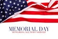 Text Memorial Day On American Flag Background