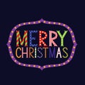 Text `merry christmas` in a border