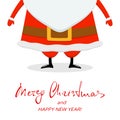 Text Merry Christmas and Happy New Year with Santa legs