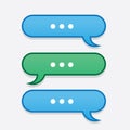 Text Message Bubbles Back and Forth