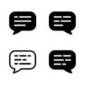 Text Message Conversation Chat Window Icons Collection Royalty Free Stock Photo