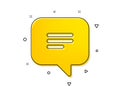 Text message icon. Chat comment sign. Speech bubble. Vector Royalty Free Stock Photo