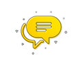 Text message icon. Chat comment sign. Speech bubble. Vector Royalty Free Stock Photo