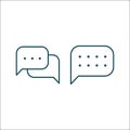 Text Message Icon Vector Line Art Royalty Free Stock Photo