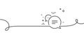 Text message line icon. Chat comment sign. Speech bubble. Continuous line with curl. Vector Royalty Free Stock Photo