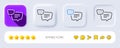 Text message line icon. Chat comment sign. Speech bubble. Neumorphic buttons. Vector
