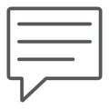 Text message line icon, dialog and chat Royalty Free Stock Photo