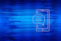 Text message phone icon aqua wave abstract blue background illustration