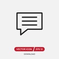 Text message vector icon in modern design style for web site and mobile app Royalty Free Stock Photo