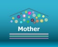 Text Mother. Social concept . Infographic Elements. Design Symbol