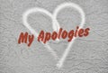 Text My Apologies Royalty Free Stock Photo