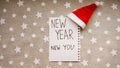 Text new year new you in the new year notebook Royalty Free Stock Photo