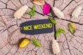 The text nice weekend in tag Royalty Free Stock Photo