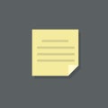 Text note paper document flat design vector