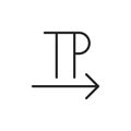 Text paragraph right icon Flat line illustration