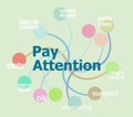 Text Pay attention. Abstract infographics options template. Can be used for workflow layout, diagram, business step options,