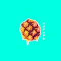 Text `pineapple` fashion minimal art Asia style