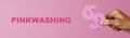 Text pinkwashing, web banner format