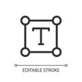 Text pixel perfect linear ui icon Royalty Free Stock Photo