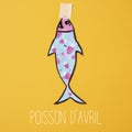 Text poisson d avril, april fools day in french