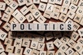 Text of POLITICS on cubes Royalty Free Stock Photo