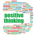 Text positive thinking. Education concept . Word cloud collage Royalty Free Stock Photo