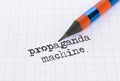 Text Propaganda Machine Royalty Free Stock Photo