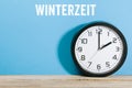 Text reading Winterzeit Royalty Free Stock Photo