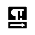 Text right direction format icon